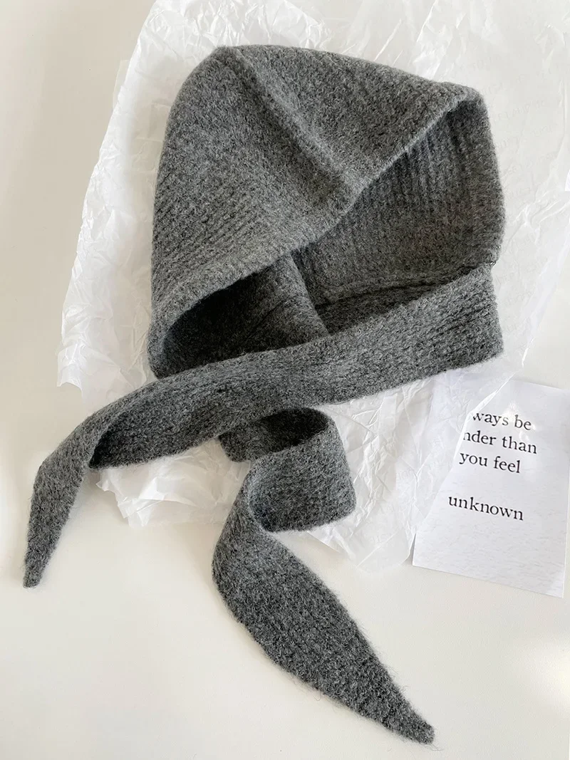 Strikkede luer til menn og kvinner, vintervarm unisex hettelue, halskrage, skjerflue, skilue, kalde luer, balaklava, lue: Grå