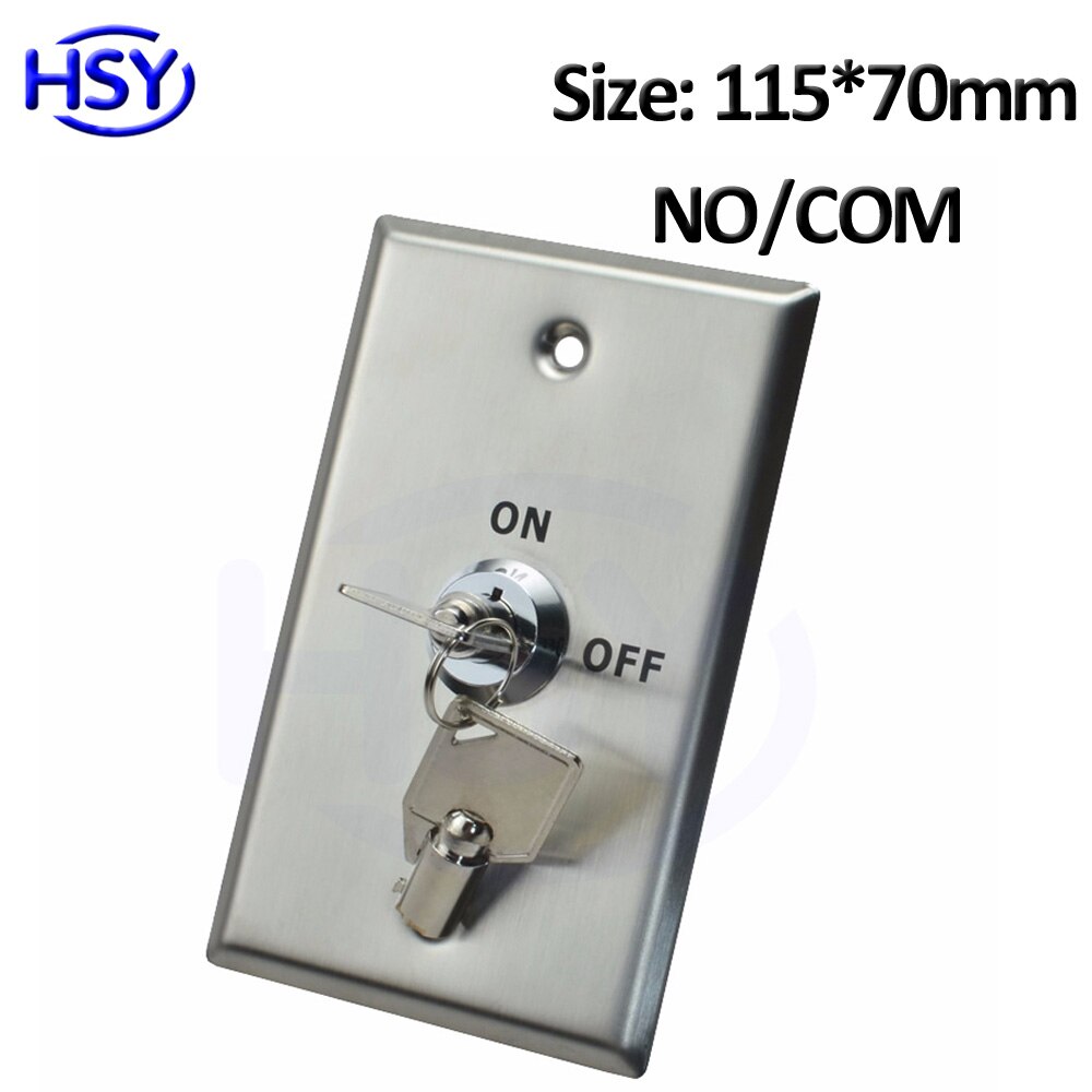 Rustfrit stål nøglekontakt nødtryk på udgangsknap dør frigivelse adgangskontrol port åben lås: S70k
