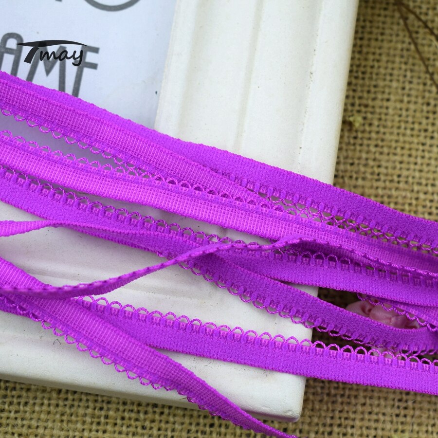 #1608 #1610 tofarvede elastikbånd blondebånd 8 yards/parti elastisk stretch blondekant sy blondeapplikationer tape bukser bh