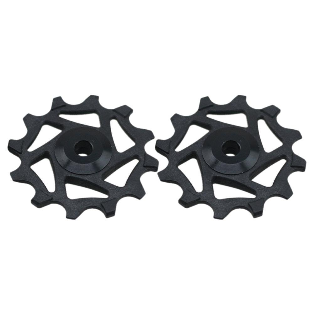Polia e guia de desviador traseiro de bicicleta, 2 peças 12t para sram xx1 x01 shimano xtr, polia e guia de desviador traseiro: Preto