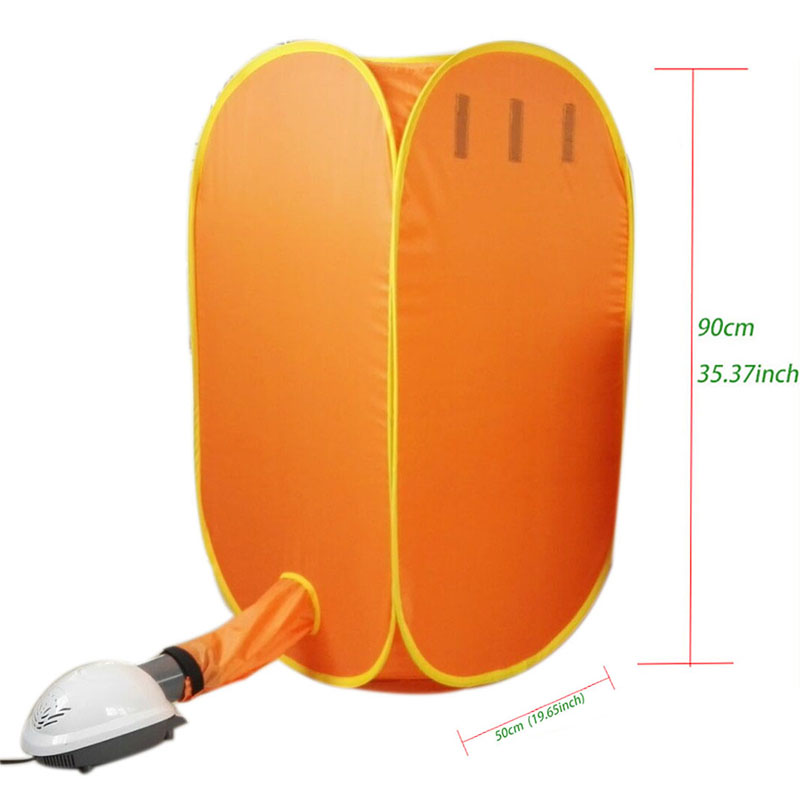 Kbxstart Taşınabilir Seyahat Katlanır elektrikli çamaşır kurutma makinesi Açık Dolap Tarzı Tendedero Ropa Plegable Standı Secadora De Roupa: Cloth dryer Orange / EU
