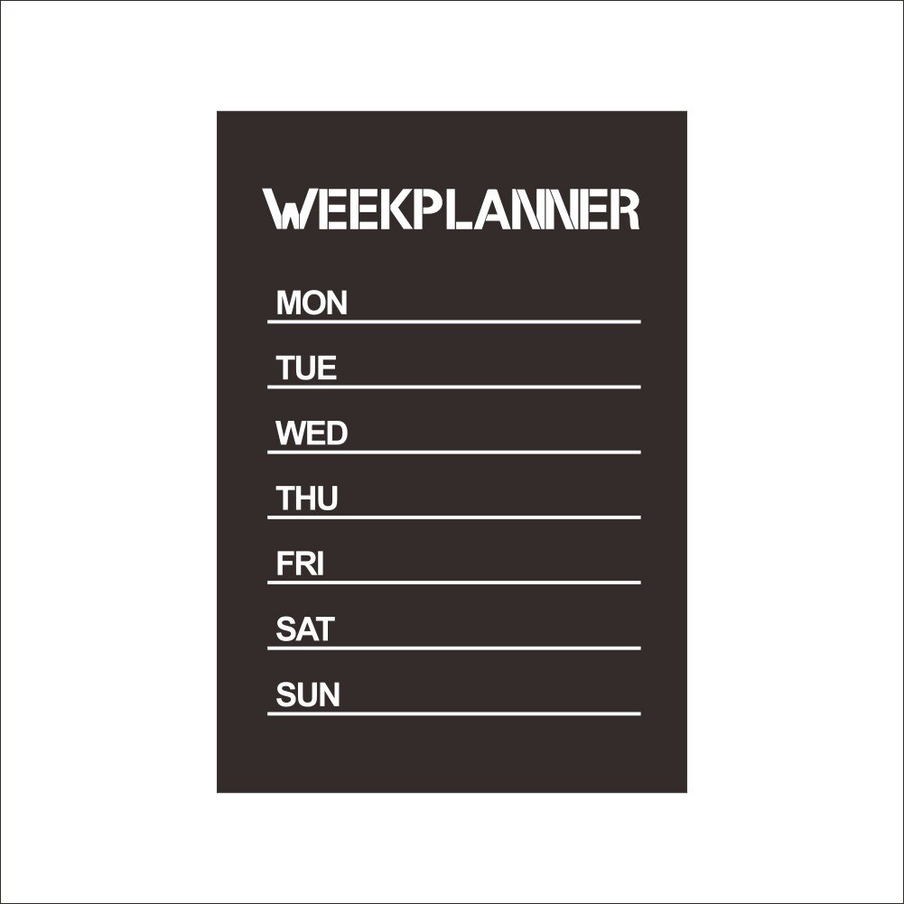 31*45cm PVC Week Planner Office Blackboard Chalkboard Black Chalk Board Sticker