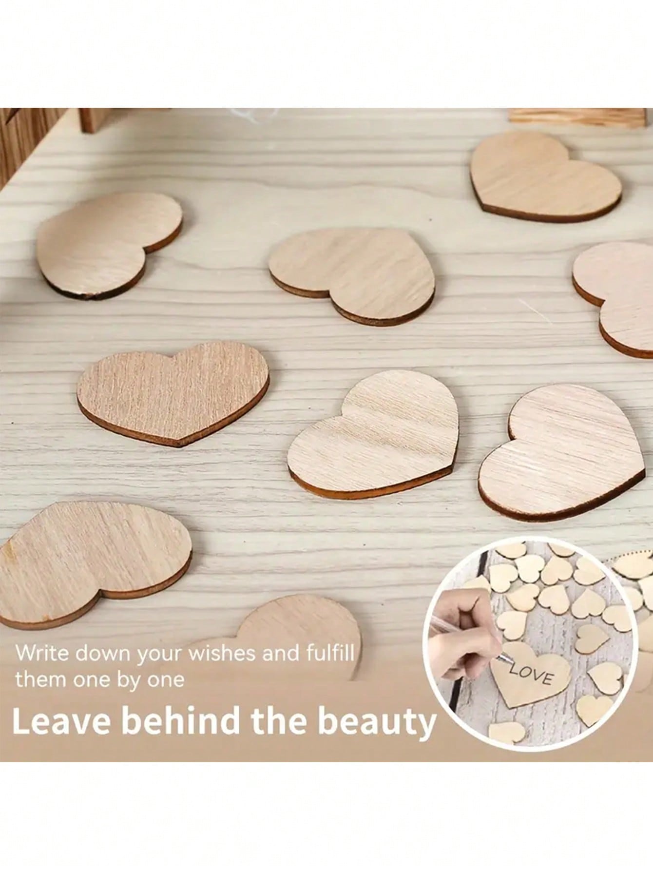 Wooden wedding message book photo frame is suitable for weddings, Valentine's Day celebrations and wedding message books.