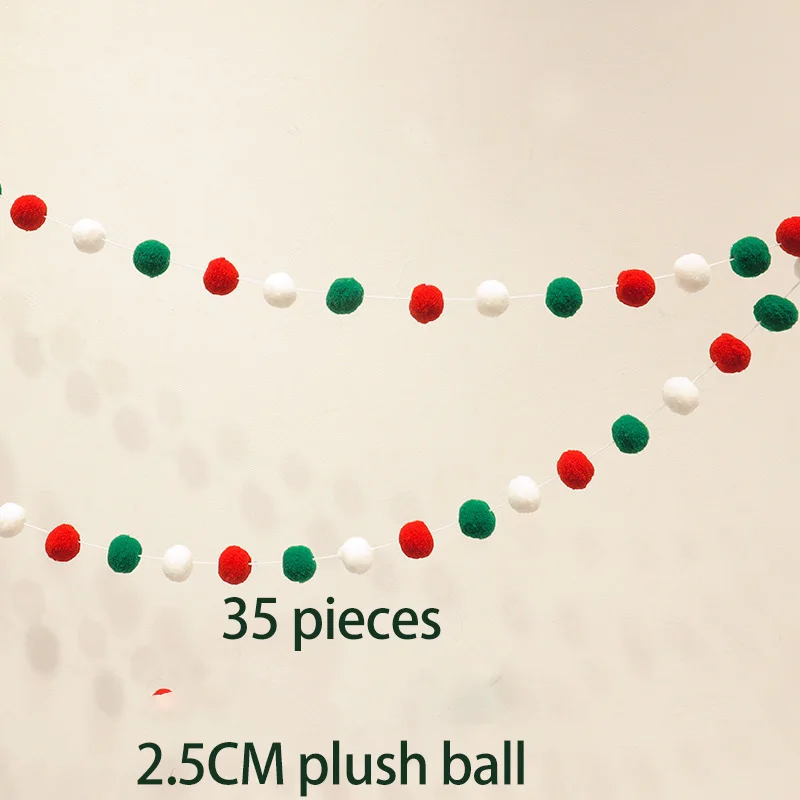 Bolas de natal bandeira led luz da corda diy pingente artesanal decorado para feliz natal pendurado casa bandeira banner pingente de natal