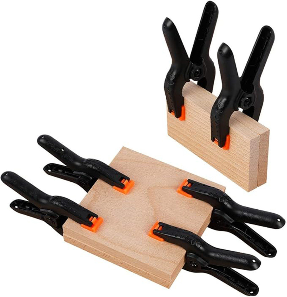 6 Pcs Heavy Duty Plastic Spring Clamps 3 Inch for Woodworking Canvas Paper Painting Photography Background Clip