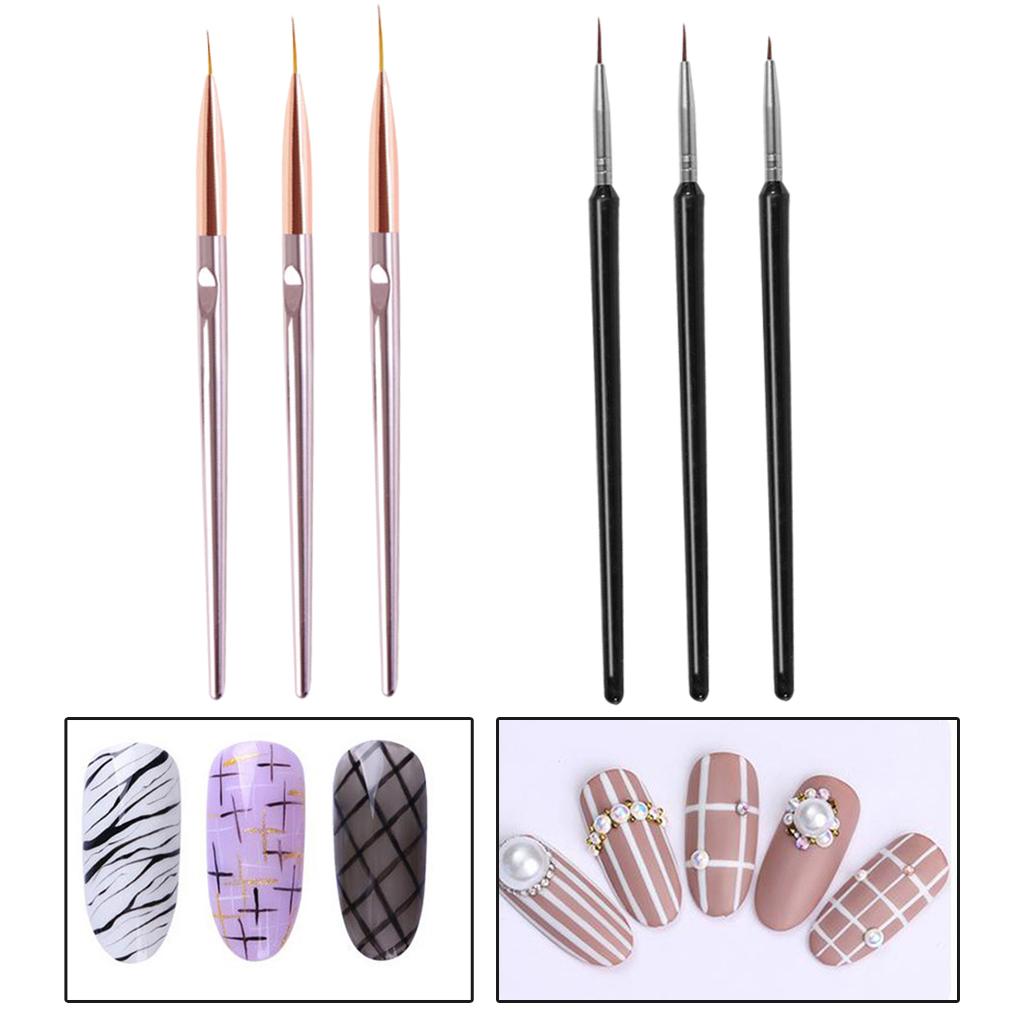3Pcs Nail Art Pen Set Painting Drawing Flower DIY Leaves Petals Dotting Salon Use Blending Nail Art Tips Builder Details
