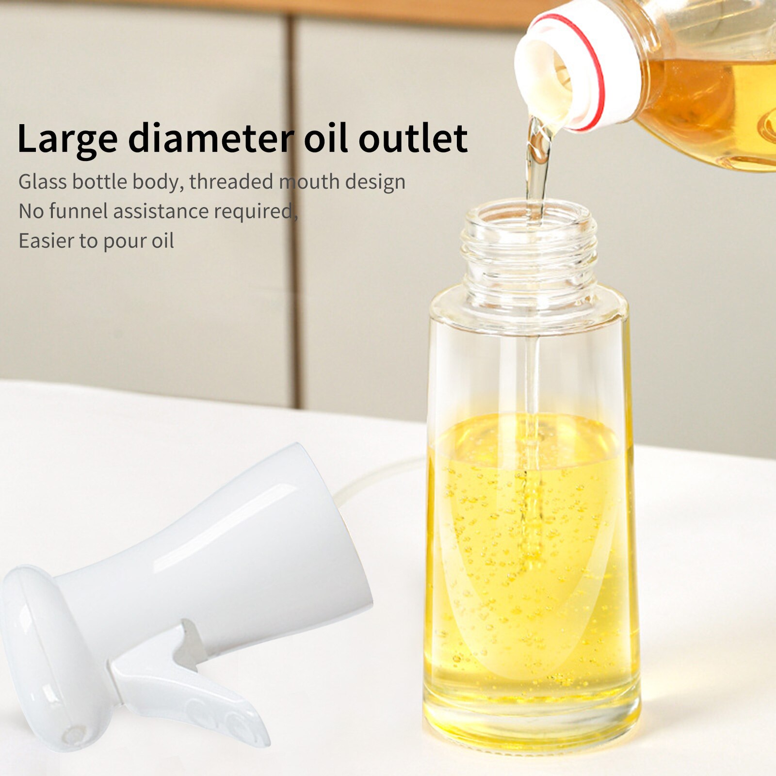 200ml Oil Spray Bottle Cooking Baking Vinegar Mist Sprayer Barbecue Spray Bottle for Kitchen Cooking BBQ Grilling Roasting
