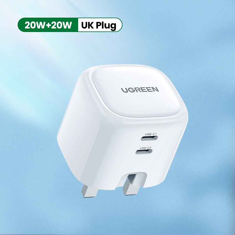 Ugreen Dual 20W Pd Usb C Lader Voor Iphone 13 12 Fast Charger Quick Charge 4.0 3.0 Opladen Voor samsung Mobiele Telefoon Oplader