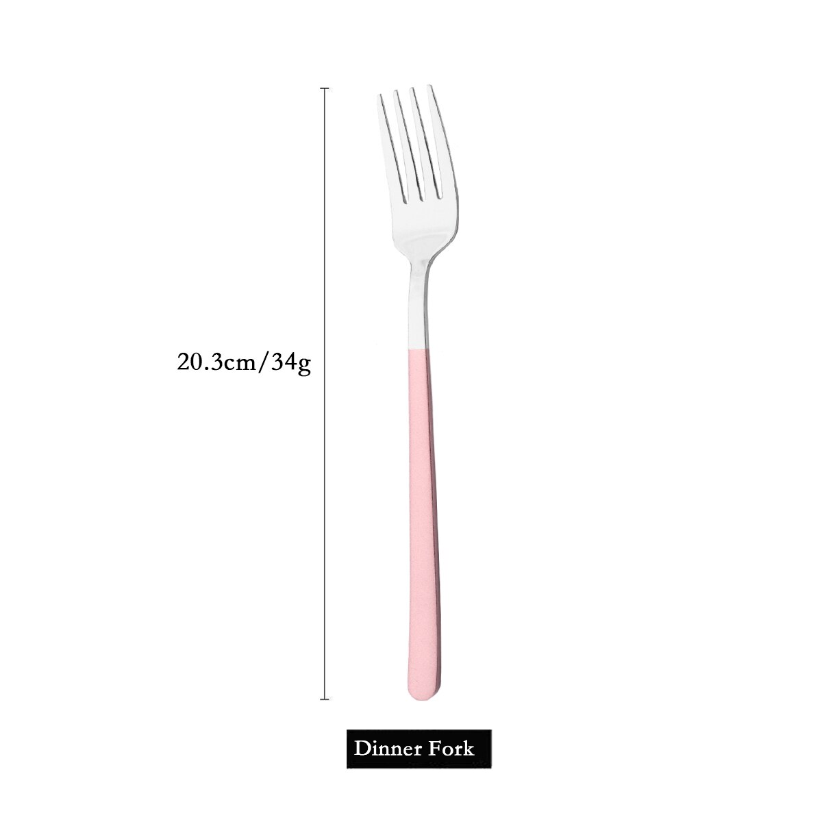 Pink Silver Dinnerware Cutlery Set 304 Stainless Steel Tableware Steak Knife Fork Dessert Spoon Flatware Silverware Set For Home: 1Pc Dinner Fork