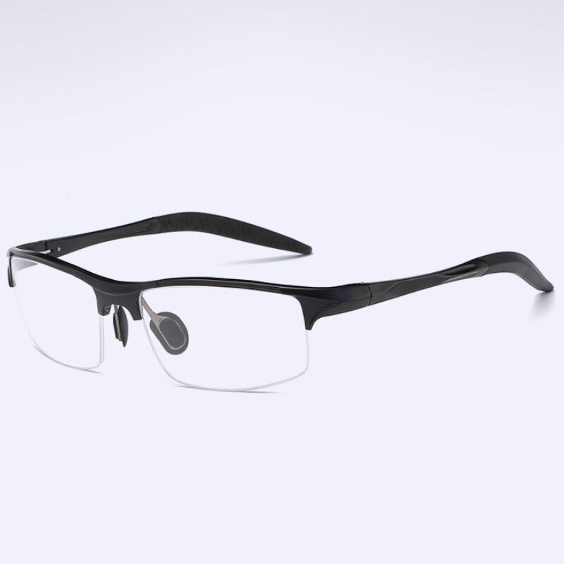 Super Light Aluminum Half Frame Glasses Men Brand Classic Myopia Prescription Eyeglasses Frame Male Ultralight