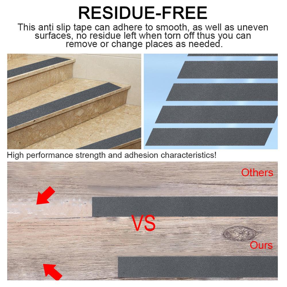 Anti-slip Grip Tape Strong Grip Abrasive Good Adhesive Traction Waterproof Tape for Stairs Sidewalks 16 ft/32 ft