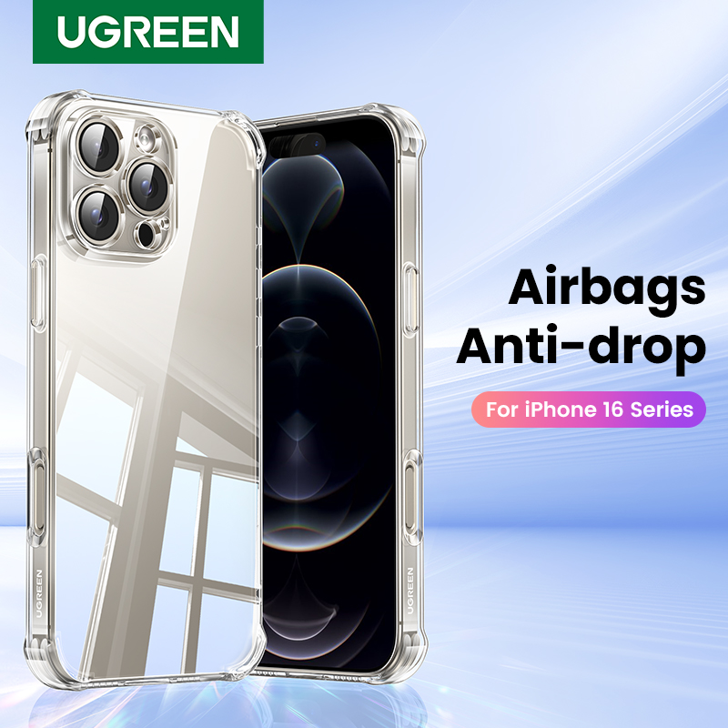 UGREEN Case voor iPhone 16 Pro Max Schokbestendig Clear Case Transparante Cover voor iPhone 15 Pro 15 Plus Telefoon Beschermhoes
