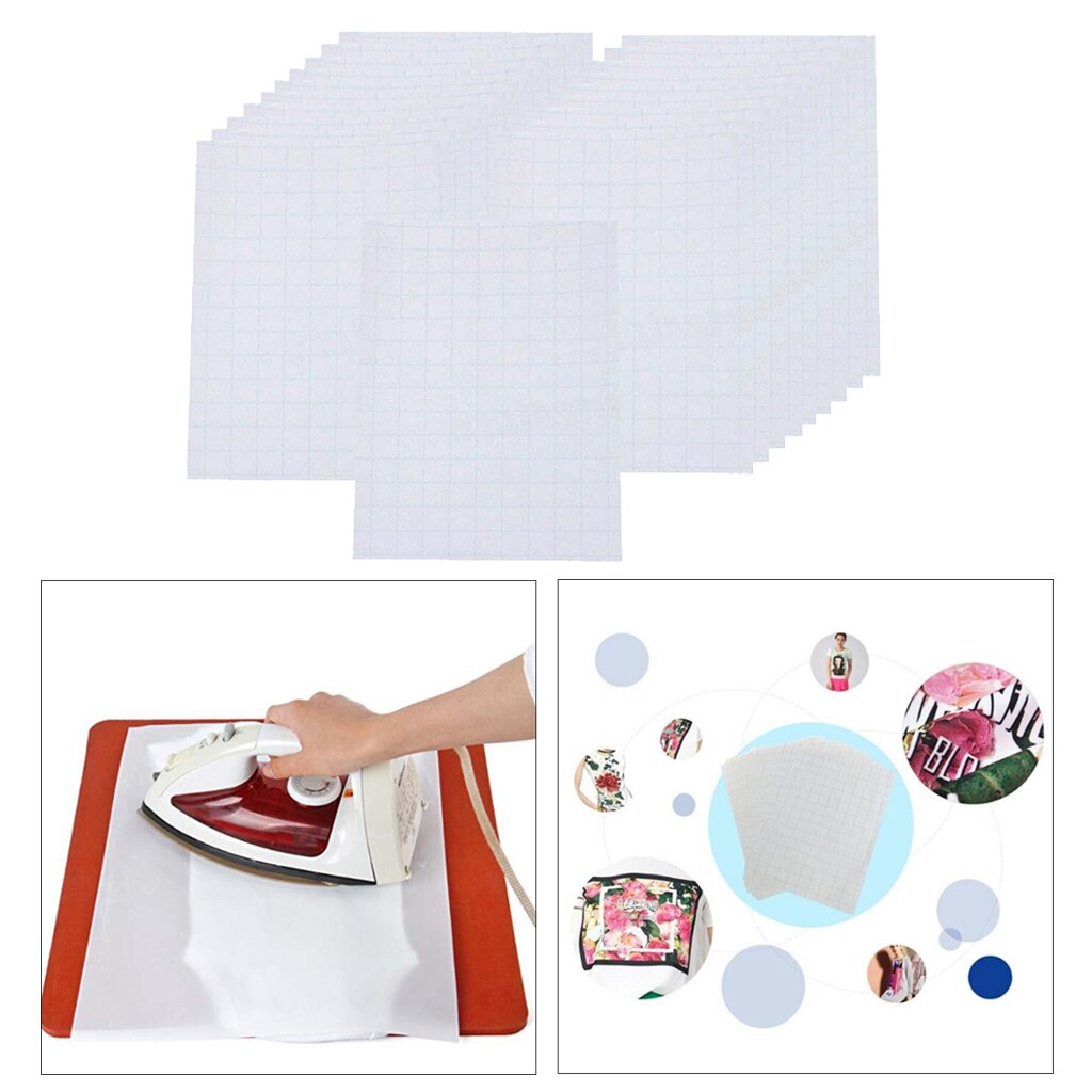 20Pcs Printable Heat Transfer Paper Vinyl Sheet Film for Iron On T Shirts Cotton