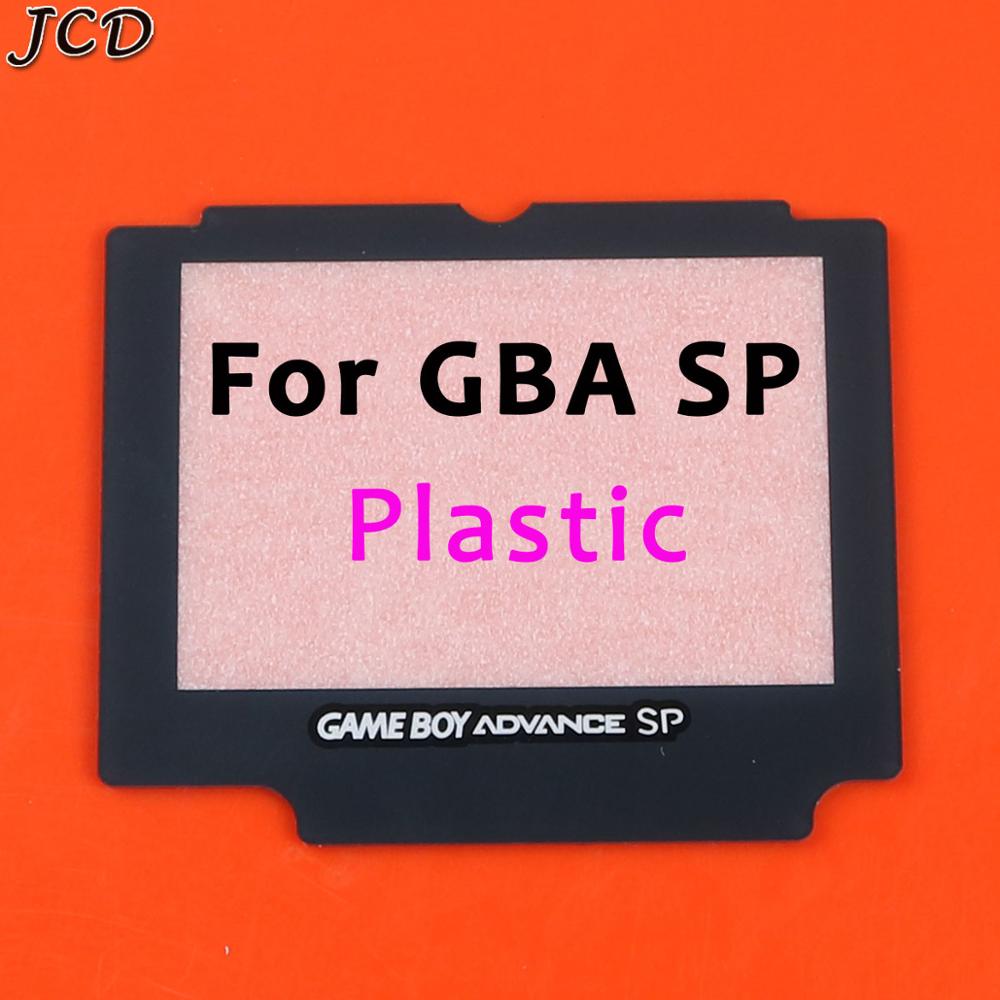 JCD di Plastica Obiettivo di Vetro per GB/GBA/GBC/GBP/GBA SP/GBL Lente In Vetro Dello Schermo per Gameboy Color Lens Protector W/ Adhensiveparts: For GBA SP Plastic