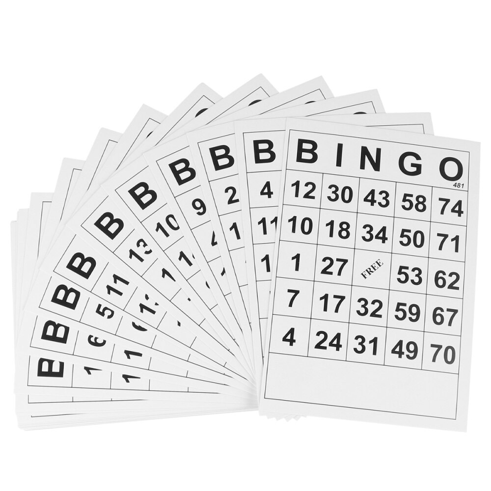 60Pcs Bingo Game Bingo for Fun Intellectual Development Plaything (White)