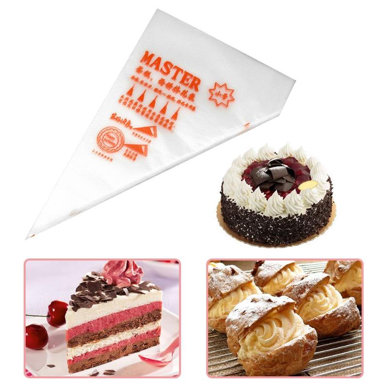 100 Stuks Wegwerp Spuitzak Icing Piping Cake Gebak Cupcake Decorating Bags Fondant Cake Gebak Tip Bakken Taart Gereedschap