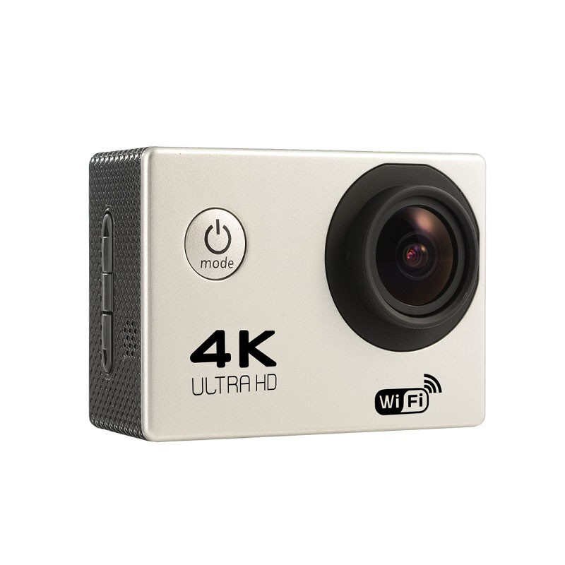 Sports Camera Ultra HD 4K 30fps WiFi 2.0-inch Underwater Waterproof Helmet Video Recording Cameras Sport Cam: White / None TF card