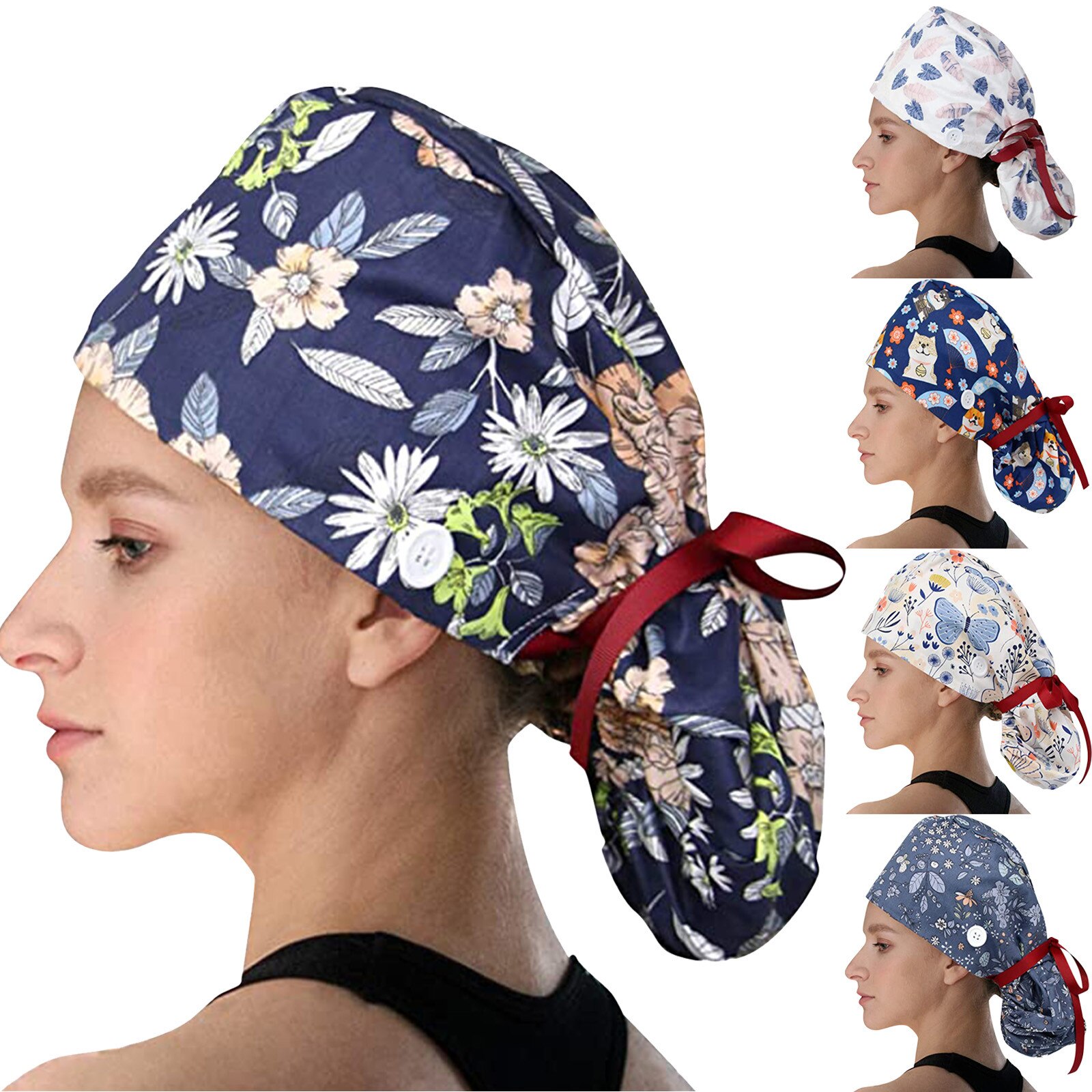 Working cap nurse accessories Solid Print Work Hat Casual Unisex Cap With uniform clinical beautician