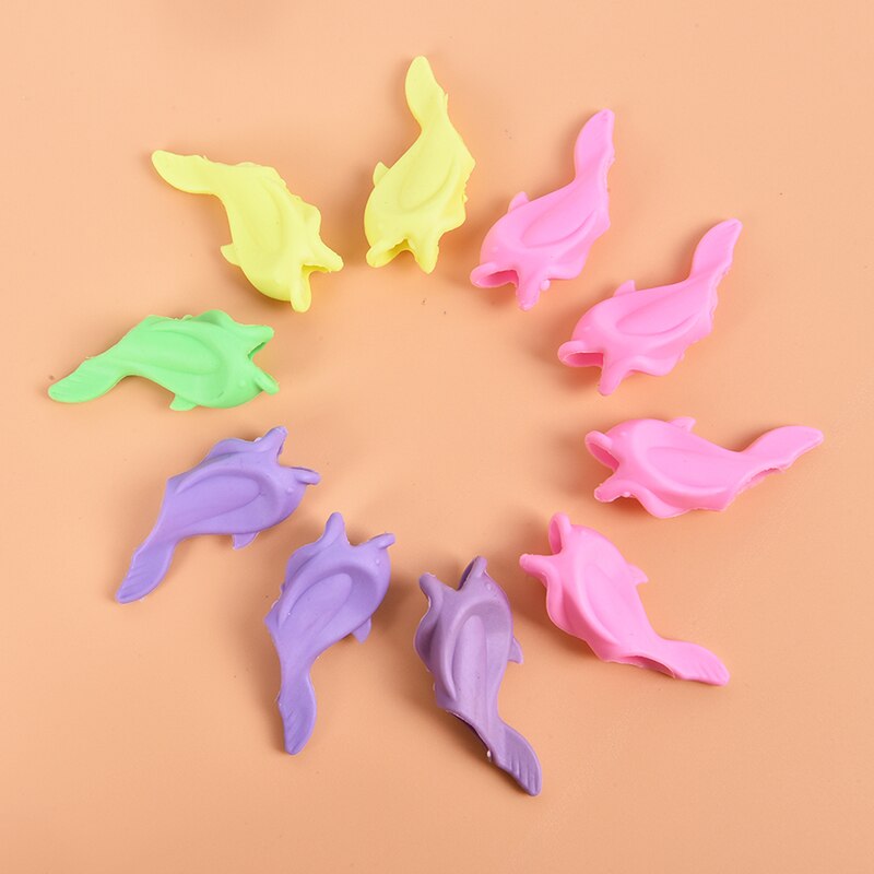 10pcs Silicone Pencil Grips Ergonomic Writing Claw Aid Right Handed Pen Training Grip Holder For Kids Students And Adults