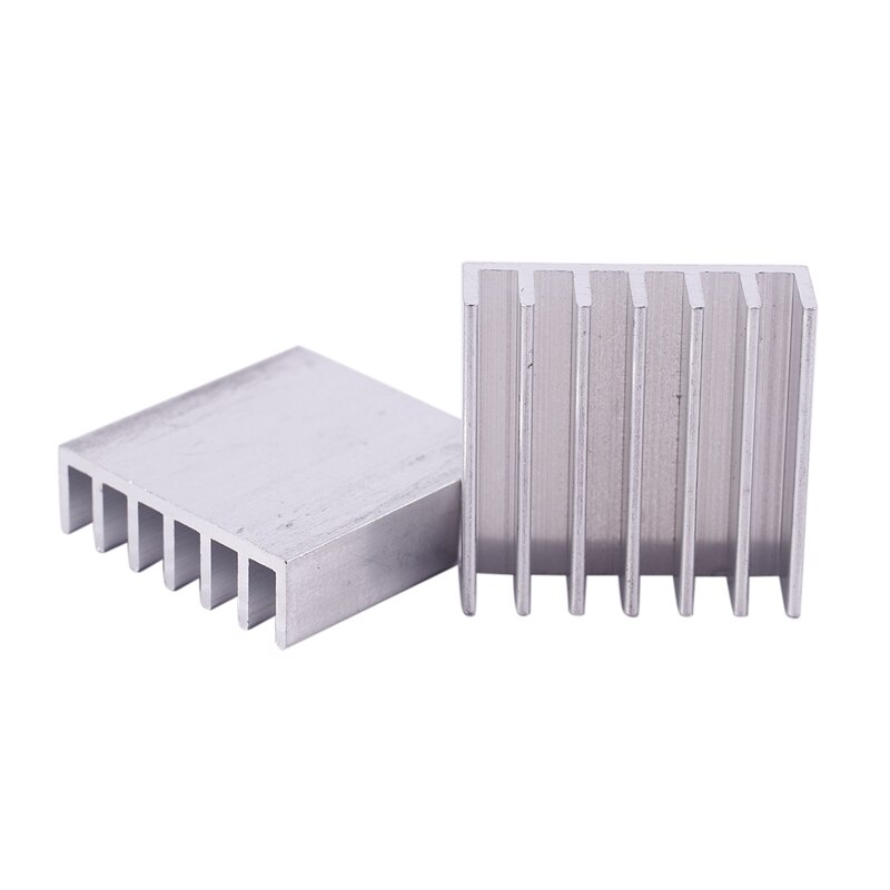 20Pcs 20mm x 20mm x 6mm Aluminum Heatsink Radiator Cooling Fin Silver Tone