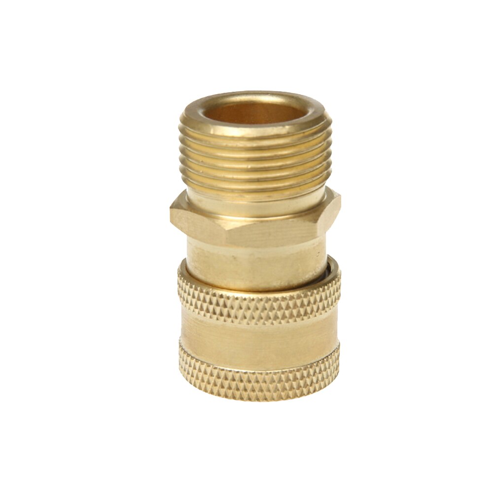 High Pressure Washer Adapter Set Quick Connect Kits For Snow Foam Lance M22 Swivel to M22 Metric to Quick Release: Gold