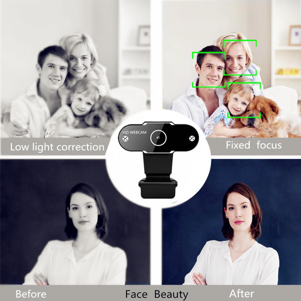 HD Webcam 1080P 720p 480p Mini Computer WebCamera with Microphone For PC Laptop Desktop for Video Calling Conference Work