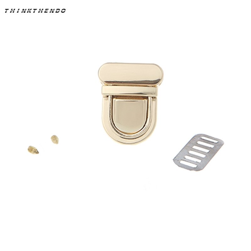 DIY bags Durable tongue plug lock switch plug buckle handbags lock hardware metal accessories: gold