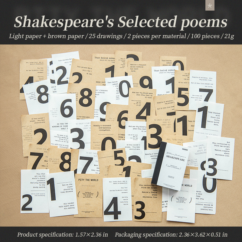 Yoofun-Mini libro de poemas , 100 hojas, Vintage, bonitos blocs de notas, álbum de recortes, Collage, diario basura, papeles de Material de decoración