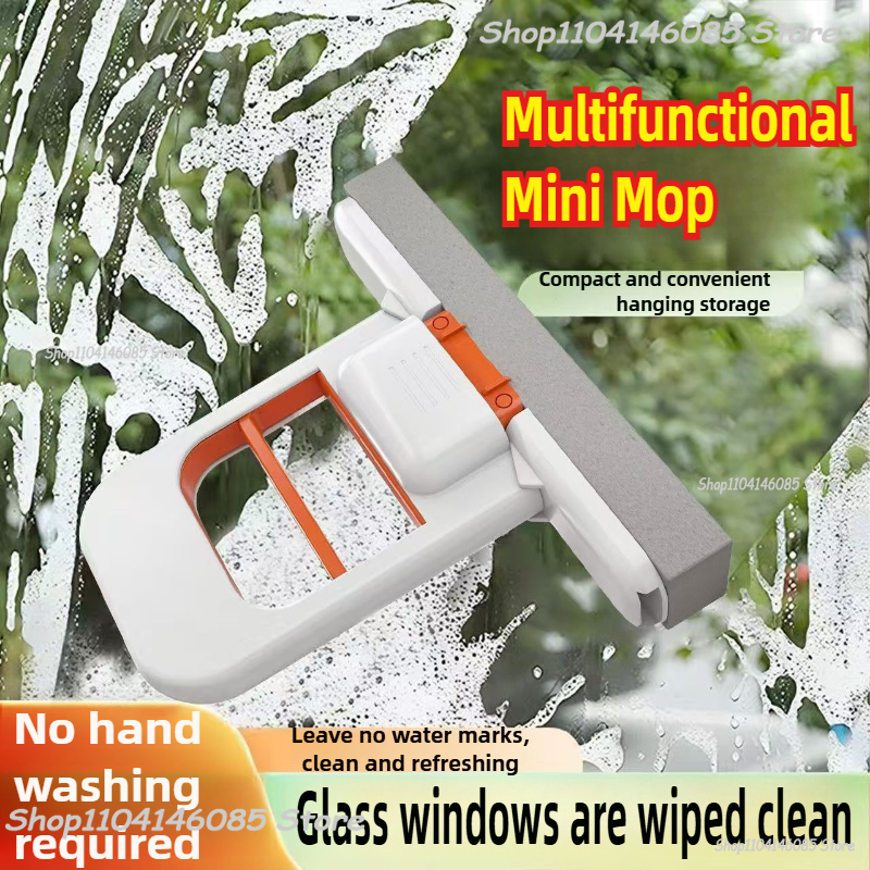 Sterke absorberende mini-mop Stofverwijdering Draagbare schoonmaakmop met spons Mini-sponsmop Nat en droog Badkamer Desktop Glas
