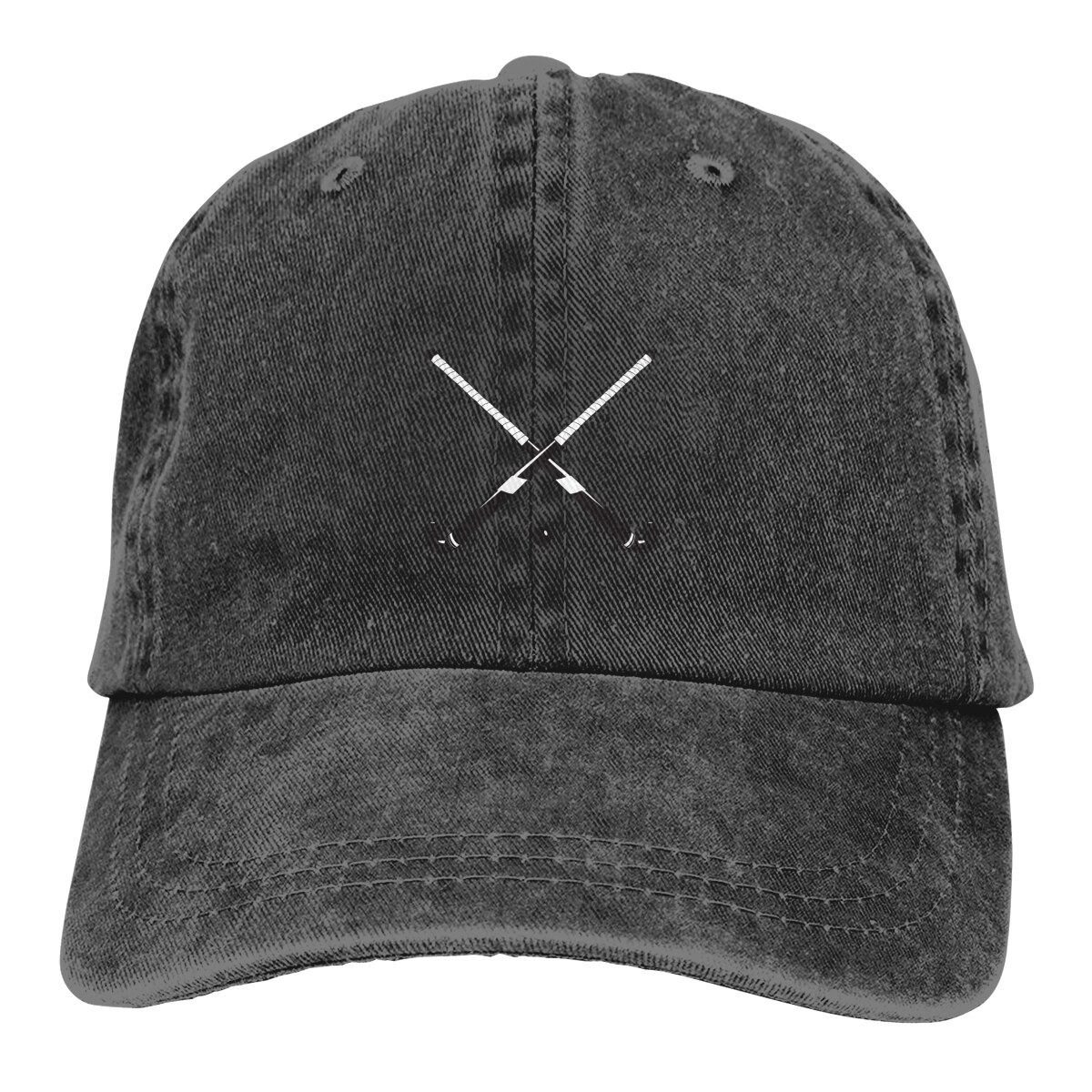 Crossed Field Hockey Sticks RetroBaseball Cap Cowboy Hat Fitted Cap Snapback Hat for Men Women Casual Cap Sun Hat Outdoor Cap: black