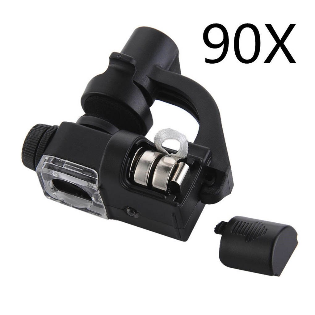 90X Macro Lens Mobile Phone Microscope Manifying Glass LED Tools Magnification With Camera Clip Optical Zoom Magnifier