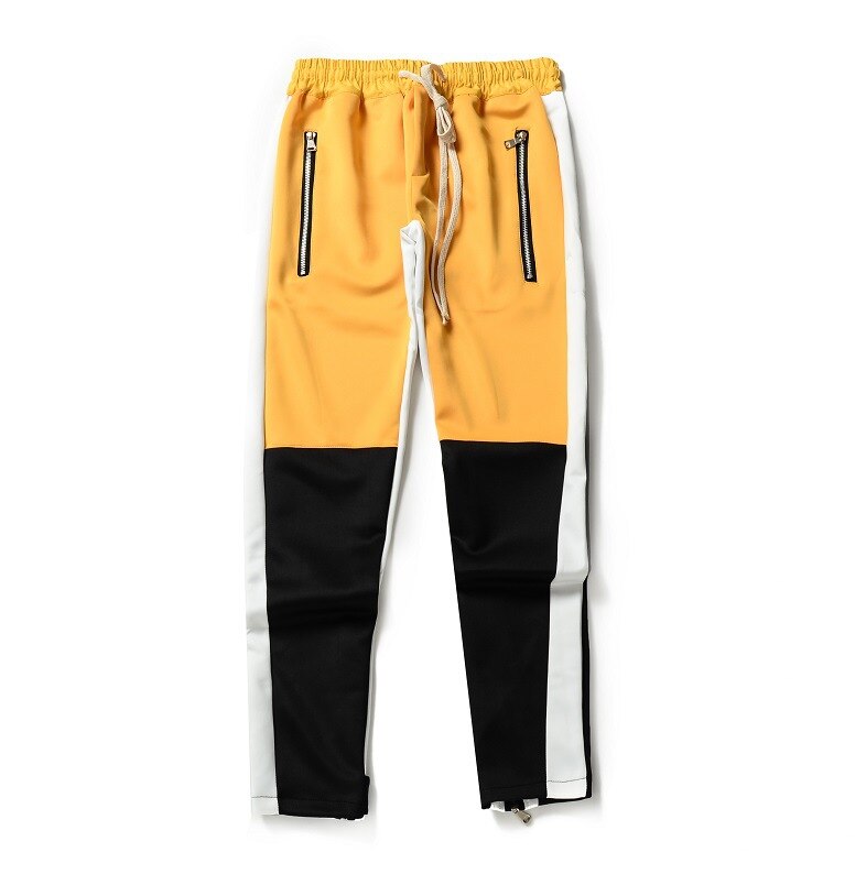 3 farver herre hip hop punk bukser patchwork røde underdele streetwear herre ankel lynlås vintage joggers hiphop skinny sweatpants