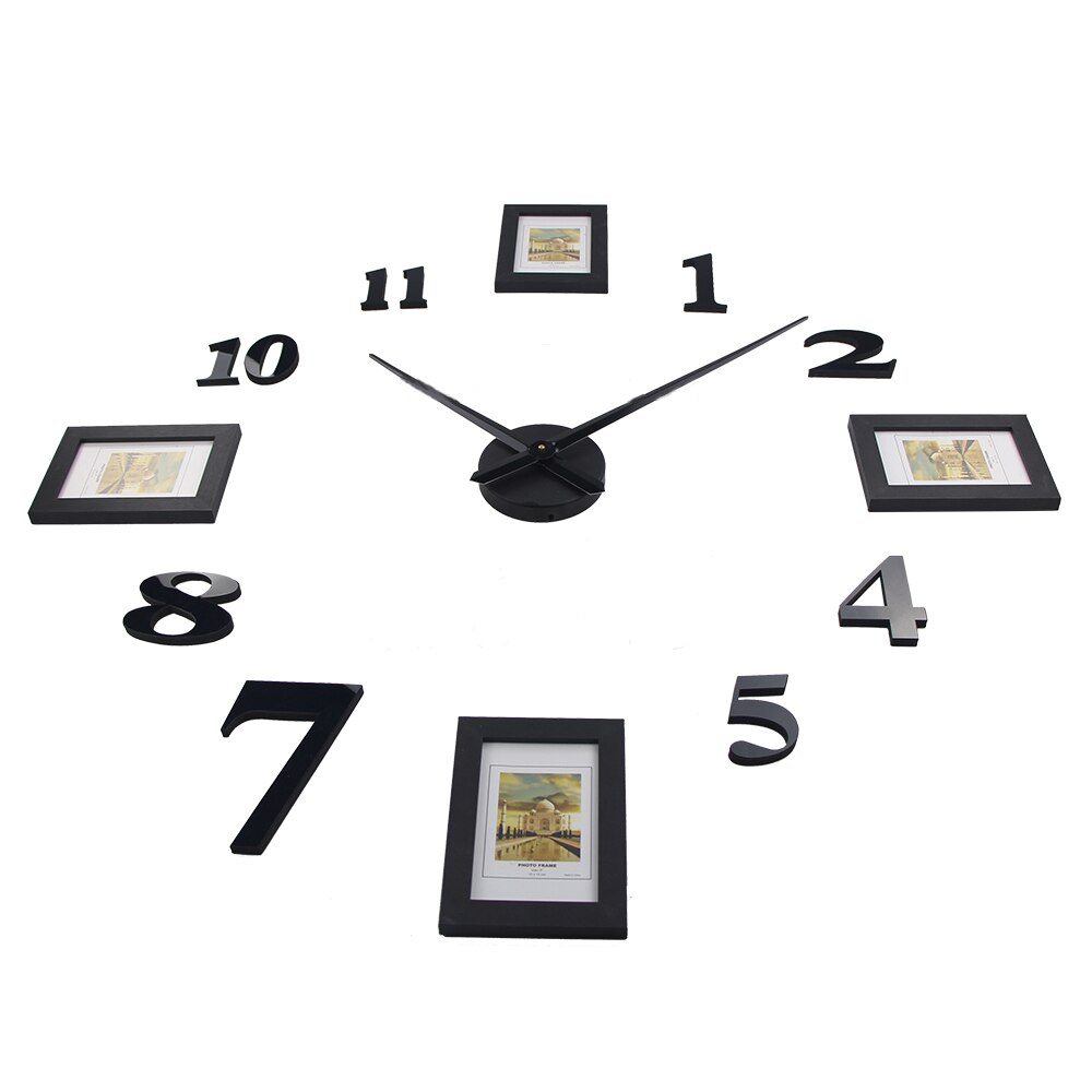 DIY Wall Clock 3D Photo Frame Wall Clocks Large Mute Watch Stickers for Home Decor Photo Frame Diy Wall Clock Watch