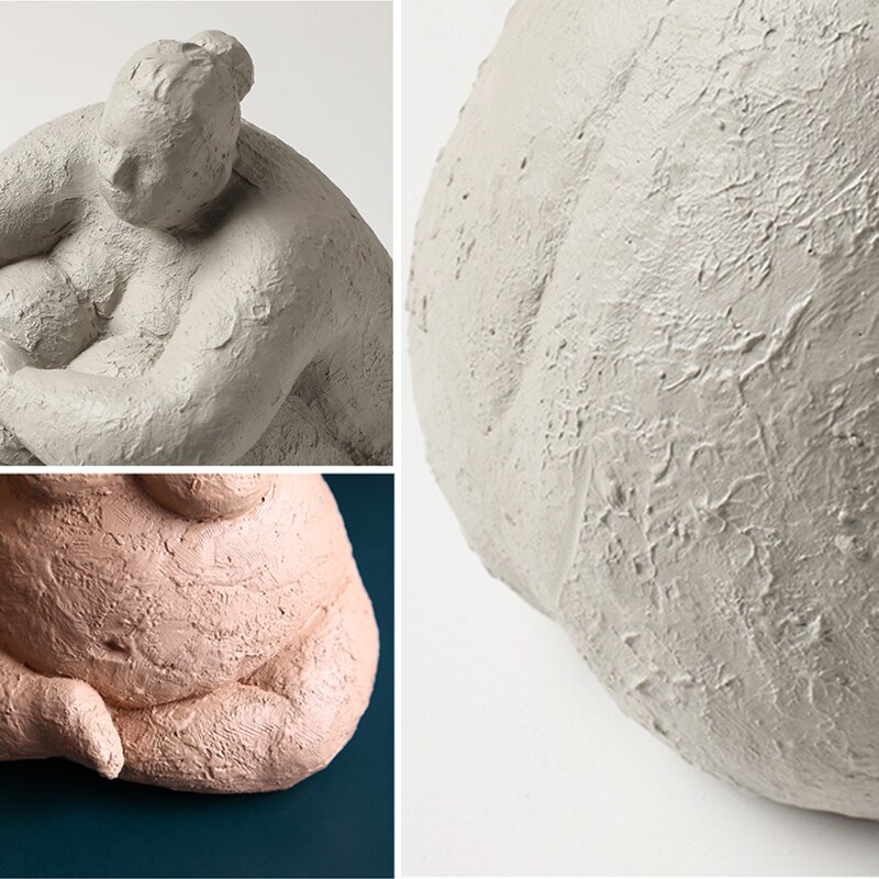 Abstract Fat Lady Figurines Art Yoga Plump Women Statues Resin Female Character Tabletop Decor Crafts Home Decoration Ornaments