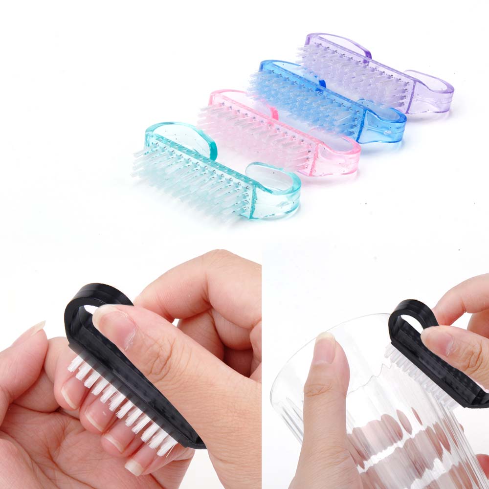 100 stk. neglebørster bløde, støvfjerningsbørster i plastik til neglekunst, akryl, gelpoleringsfil, fingerpleje, makeup, manicureværktøj