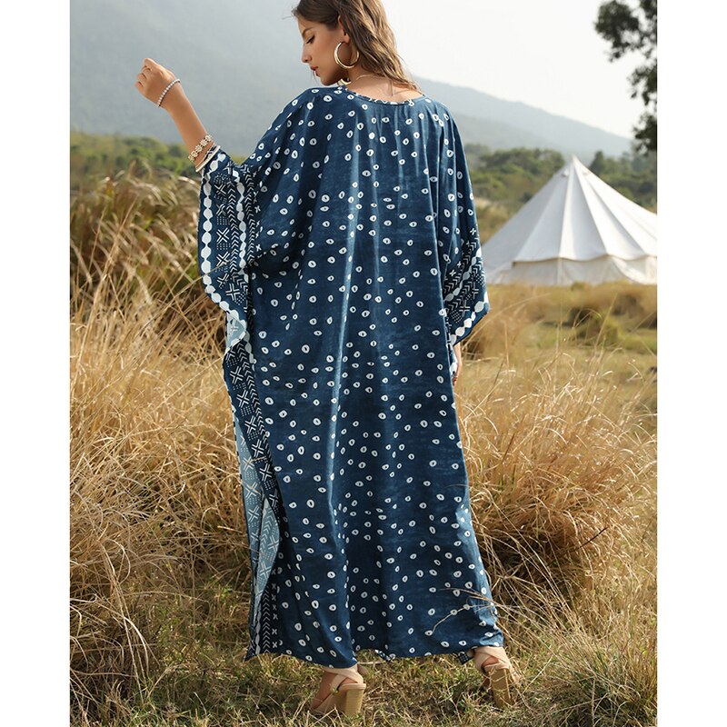 Plus size Beach Cover up Robe De Plage Bathing Suit Women Boho Dress Cover -ups saida de praia Pareos Beach Bikini Cover up