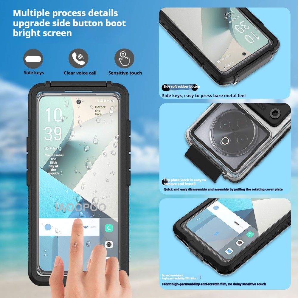 Diving Swim 15 Meter Deep Waterproof Case For Honor 400 300 200 Pro Ultra Huawei Nova 14 13 Pro Ultra with Phone Button
