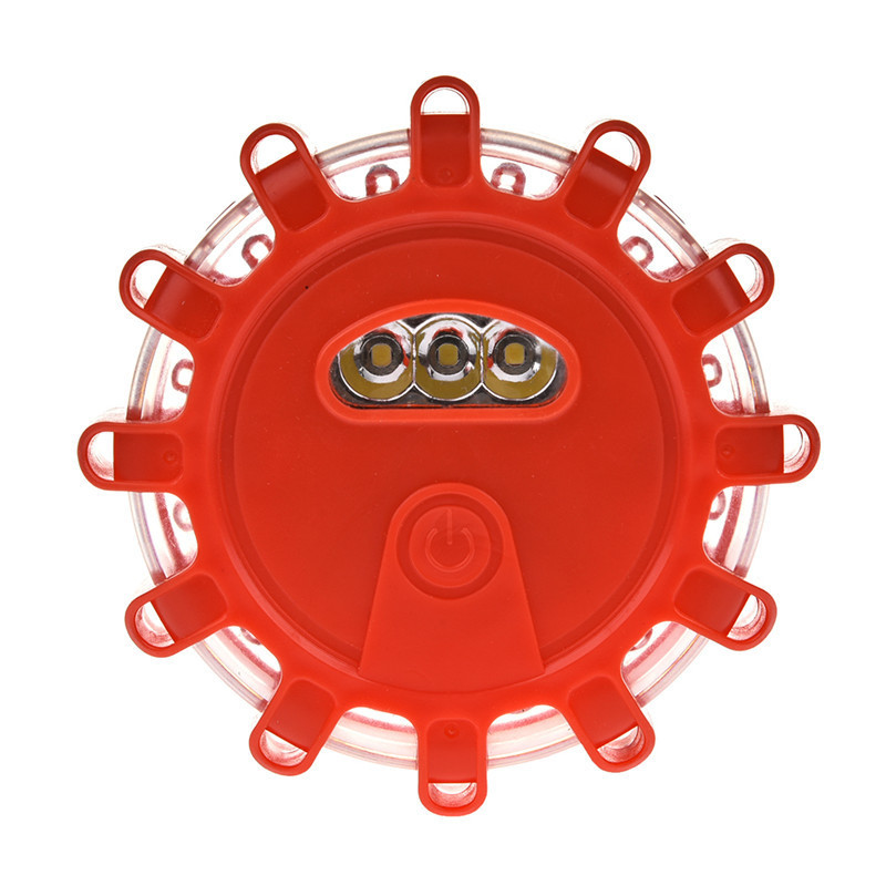 Luz estroboscópica de emergencia para coche, faro redondo de 15 LED, Super brillante, para techo de coche, policía, seguridad en carretera: Default Title
