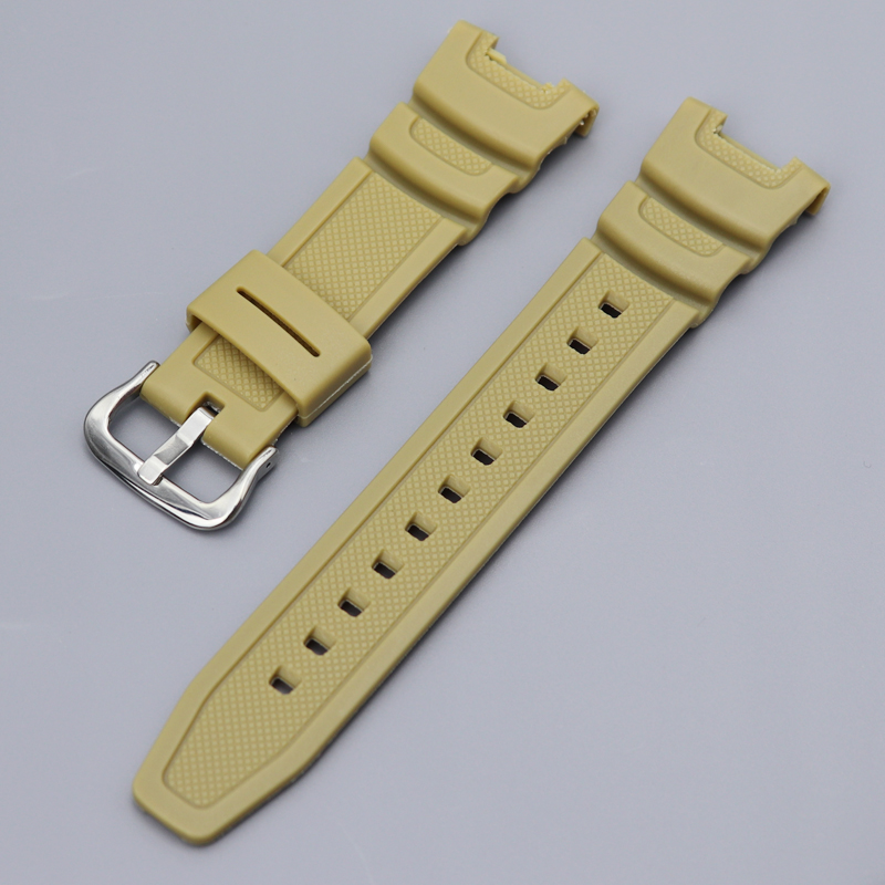 Für Casio SGW100 Harz Armbinde Geeignet SGW-100 Männer Gummi Wasserdichte Sport Gurt Ersatz Armbinde Uhr Zubehör: Olive Flak