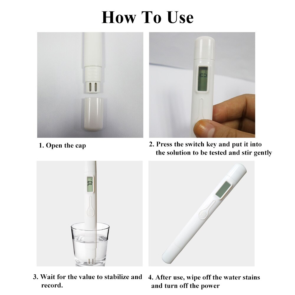 TDS Meter Digital Water Tester 2-in-1 TDS Temperature Meter 0-9999ppm Ideal ppm Meter for Drinking Water Aquariums