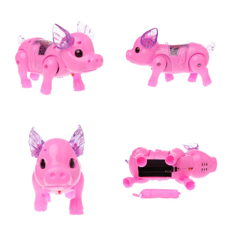 Bonito cerdo de ensueño mascota con luz música paseo electrónica mascotas Robot juguetes para niños niñas