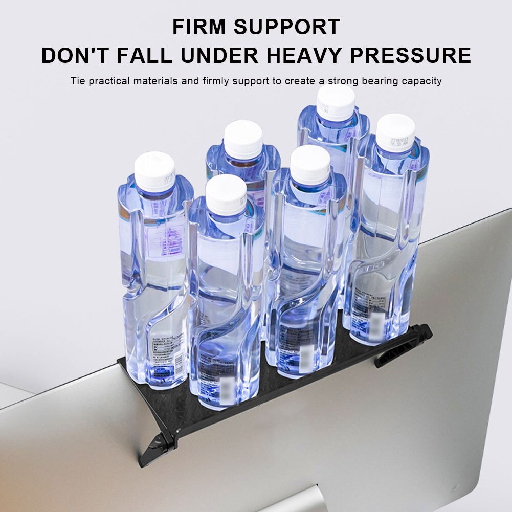 Étagère de rangement en plastique pour écran LCD, support de stockage multifonctionnel et pour moniteur d'ordinateur, peut supporter jusqu'à 1 kg