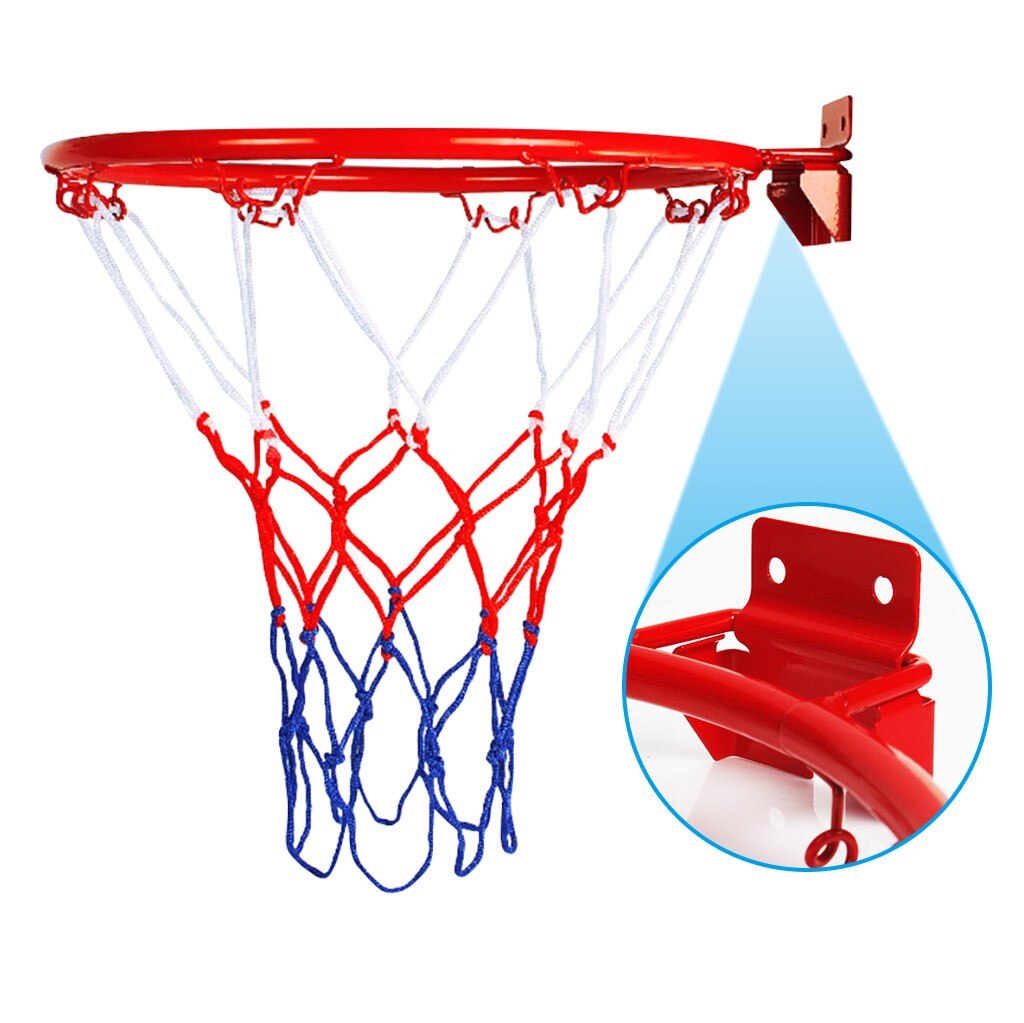 25# Hanging Basketball Wall Mounted Goal Hoop Rim For Outdoors Indoor Very Durable Hanging Basketball Hoop Sport Net Indoor