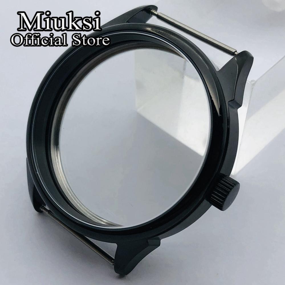 Miuksi 42Mm Black Pvd Case Fit Eta 6497 6498 Meeuw ST3600 ST3620 ST36 Serie Beweging: Style 1