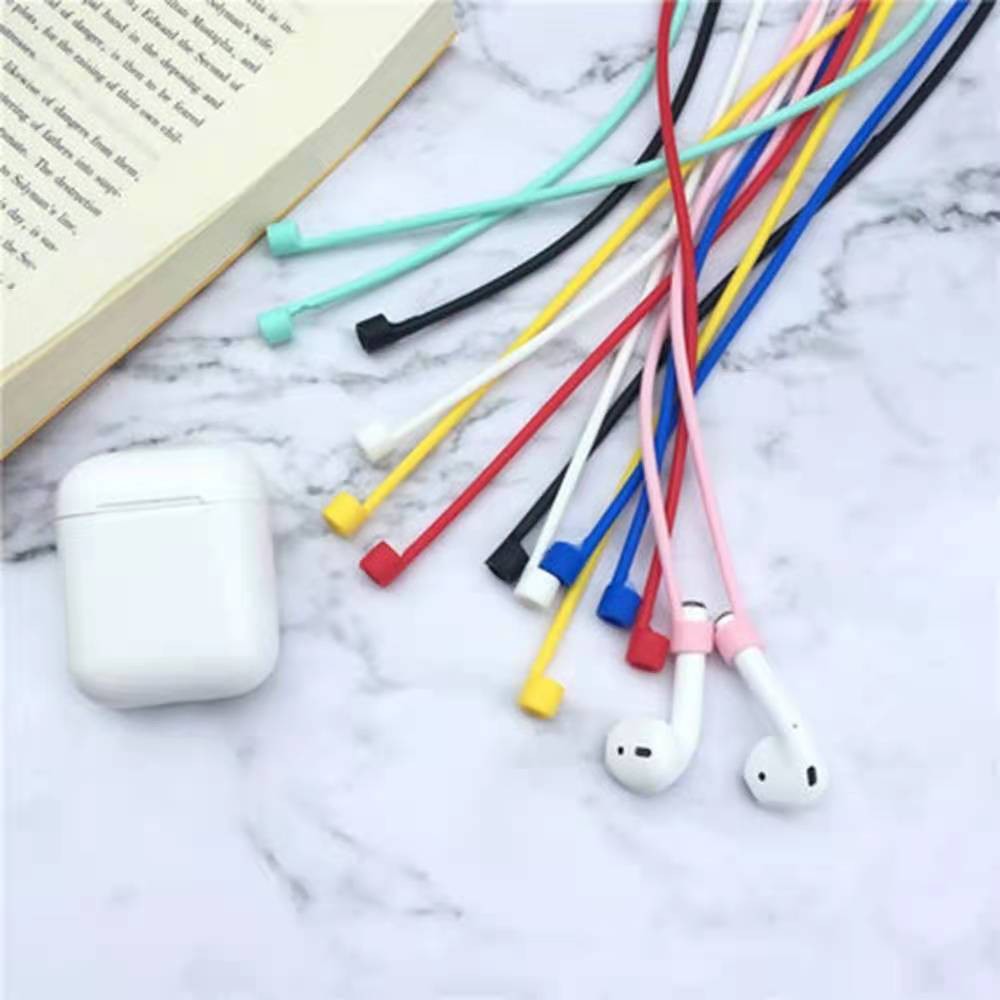 Correa para Airpods, cuerda antipérdida para Airpods, cordón de silicona para Airpods, compatible con cuerda para Airpods, almacenamiento de auriculares antipérdida