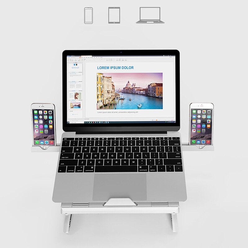 Multi-Function Folding Lift Laptop Tablet Stand Display Heightening Bracket for Powerful Air Convection Laptop Bracket