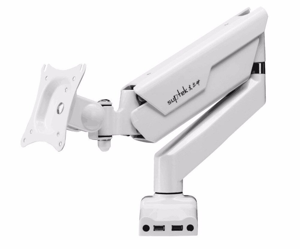 Suptek Full Motion Desk Mount with Mount and Gas Spring for Computer Monitors 13-30" LED LCD Flat Panel TVs