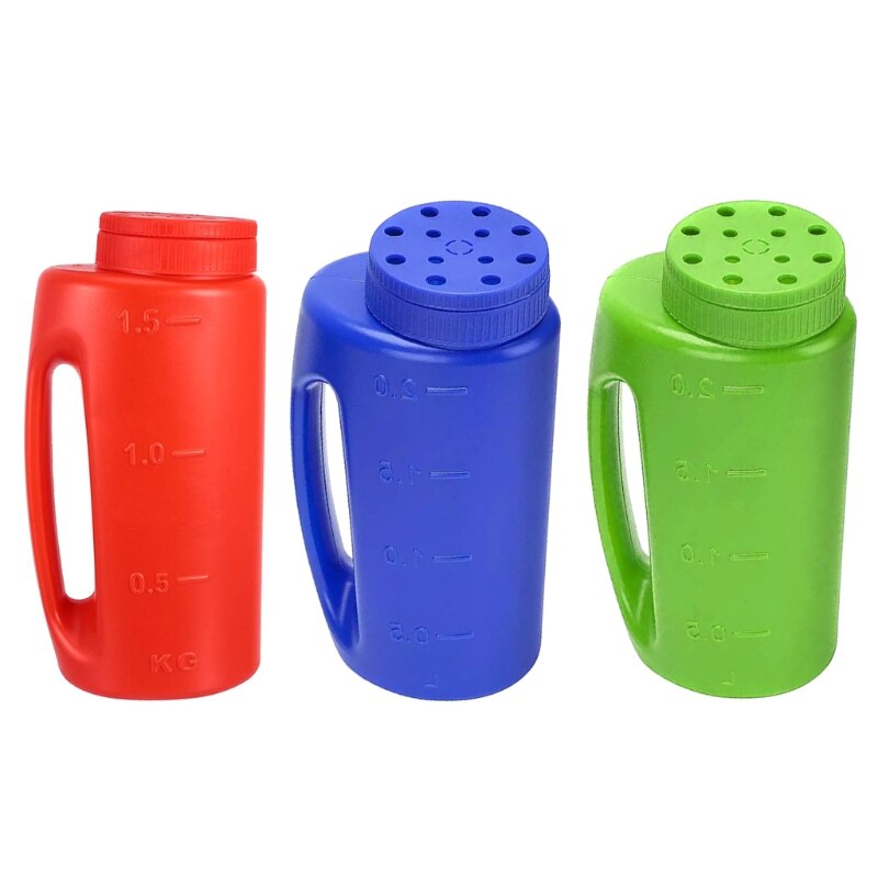 Handheld Spreader Adjustable Hole Size Lawn Fertilizer for Seed Salt Pot Bottle Sprinkler Deicing Ice Melt with/without Shovel