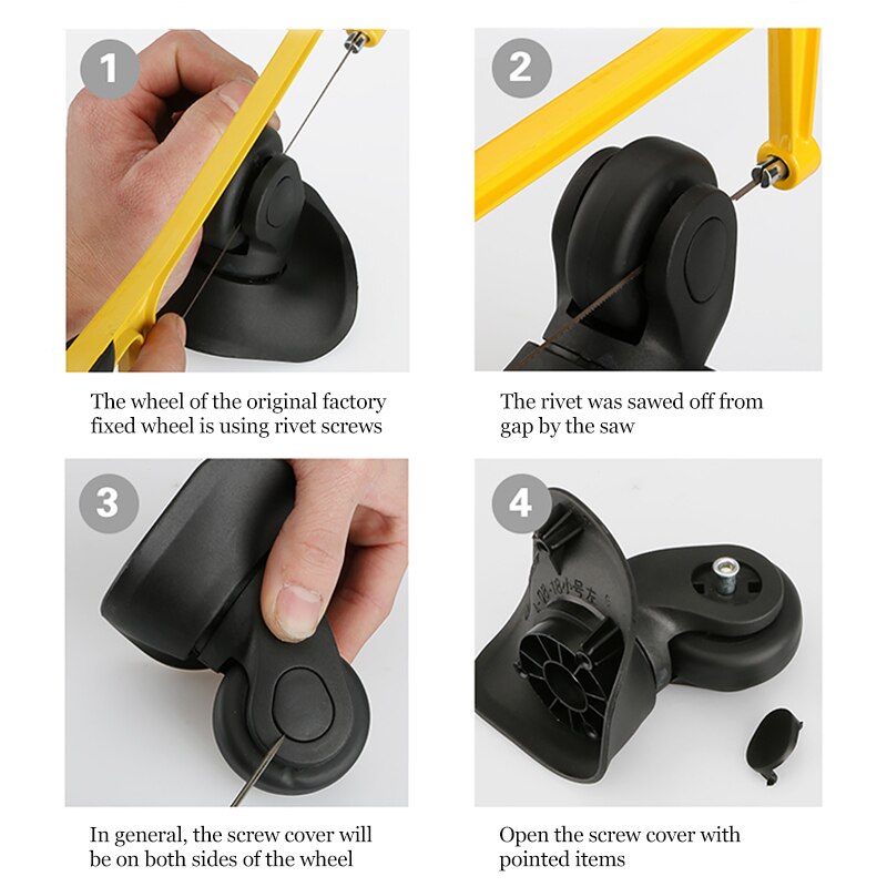 Ersatz Koffer Räder Reparatur Teile für Gepäck 360 Spinner Aufrecht Stumm Hoher Räder für Koffer 1 PCS 2 räder