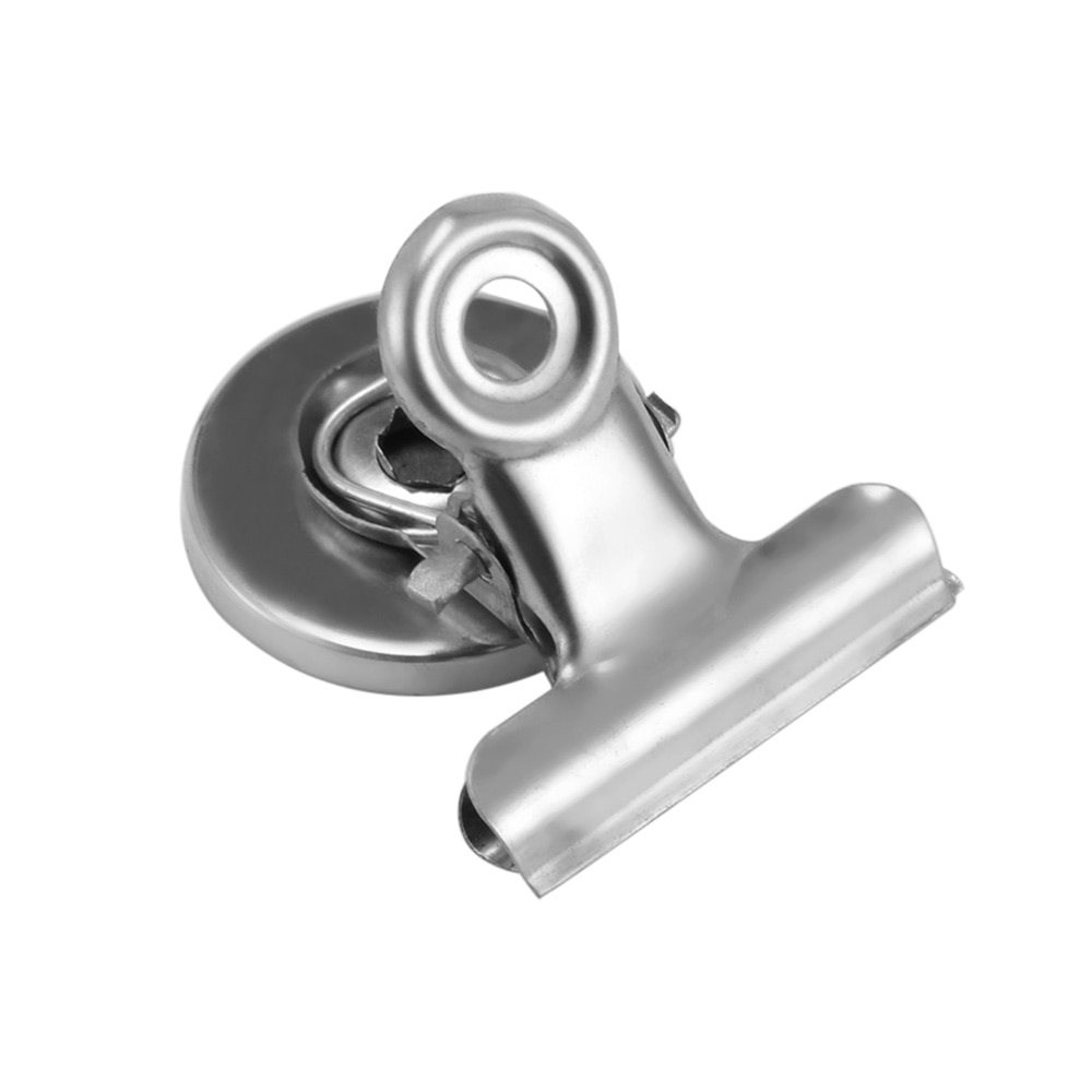 3cm Metal Fridge Magnet Clip Round Shape Sliver Magnet Clip For Home Refrigerator Wall Recipes Note Message Holder Clamp